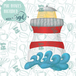 Lighthouse Cookie Cutter STL Files with PNG Images to match - For 3D Printing and Edible Ink Printers