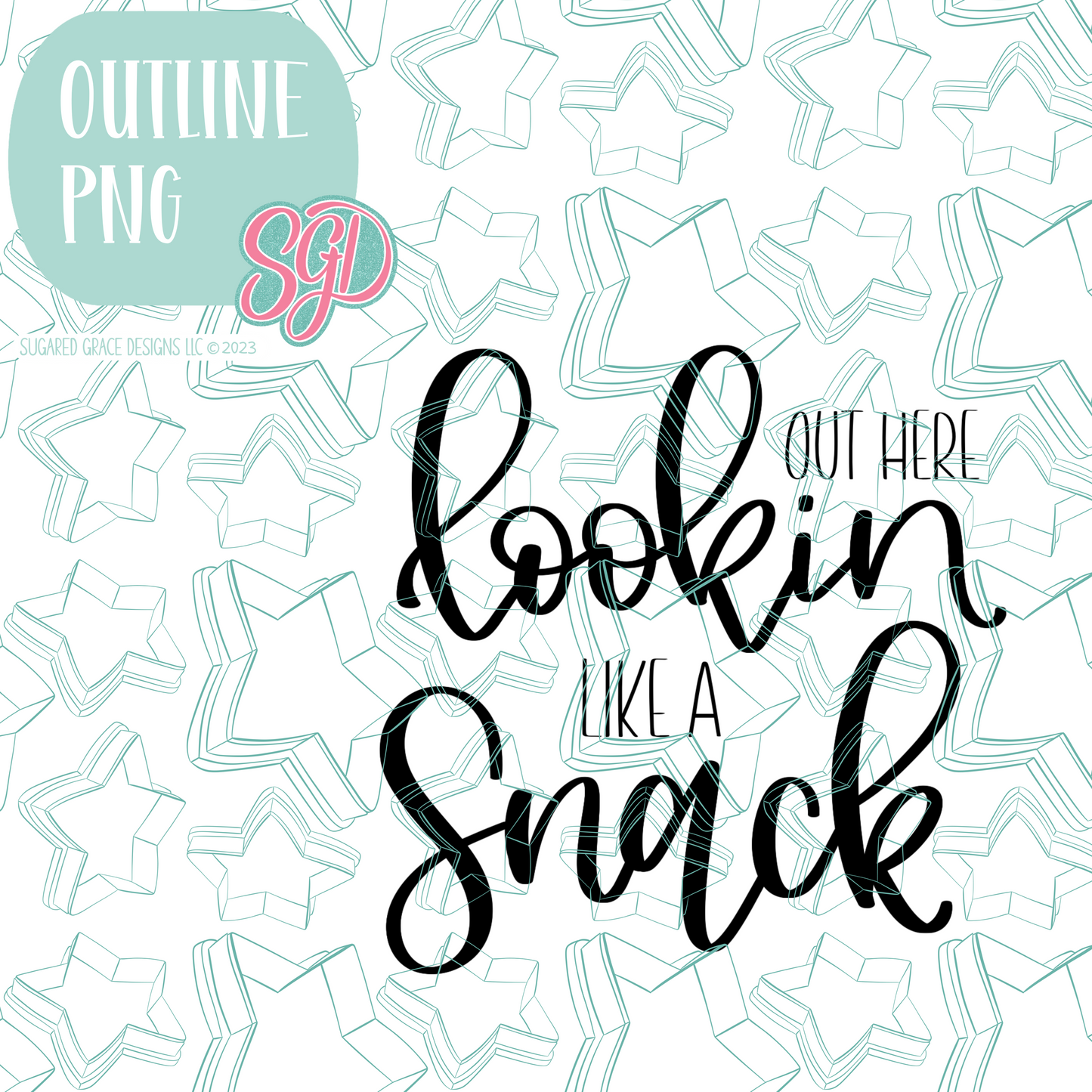 Looking Like a Snack Cookie Cutter STL File with PNG Images to Match - For 3D Printing and Edible Ink Printers