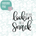 Like a Snack Cookie Cutter Plaque with PNG Images to Match - Hand Drawn Graphics for Edible Ink Printers