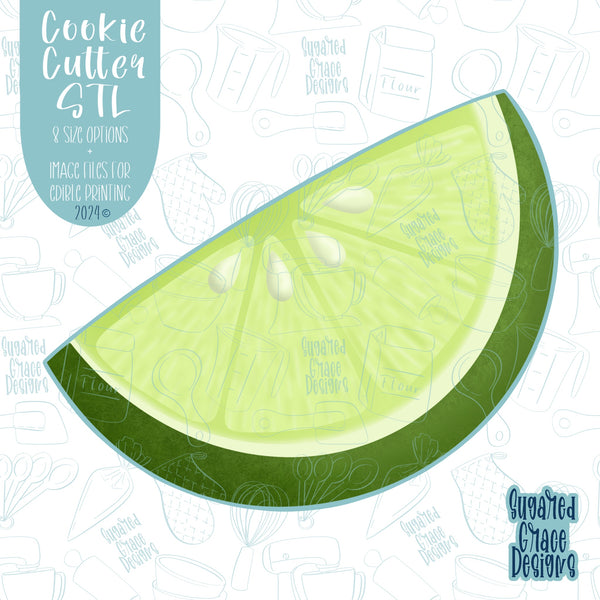 Lime Slice Cookie Cutter STL Files for 3D Printing with Matching Print ...