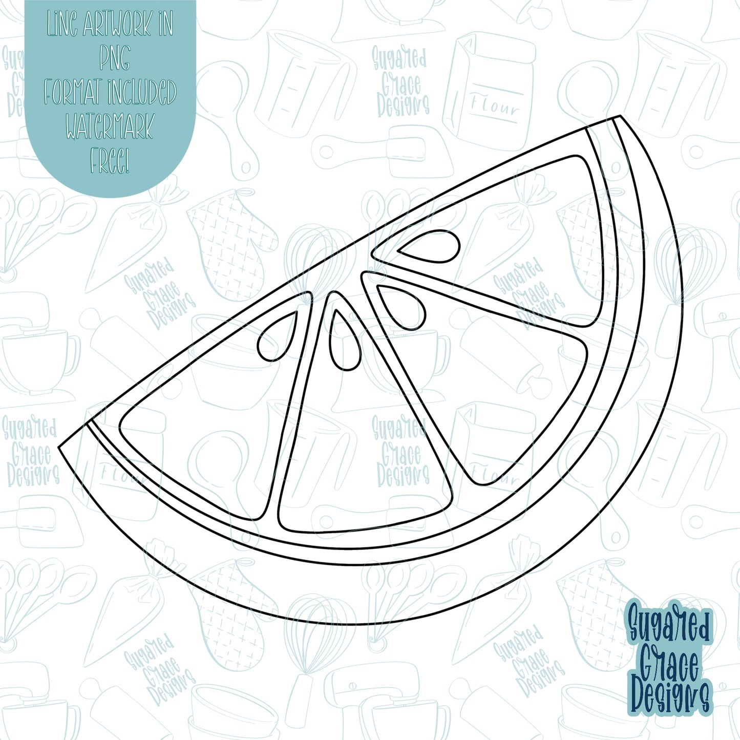 Lime Slice Cookie Cutter STL Files for 3D Printing with Matching Printable PNG Images for Edible Ink Printers Including Eddie