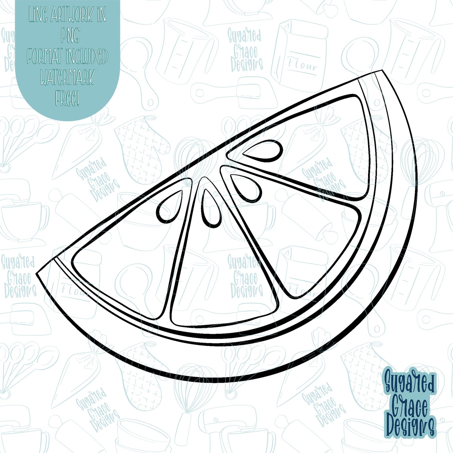 Lime Slice Cookie Cutter STL Files for 3D Printing with Matching Printable PNG Images for Edible Ink Printers Including Eddie