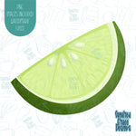 Fruit Lime Slice Cookie Cutter with Matching PNG Images for Edible Ink Printers Including Eddie