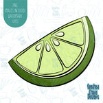 Fruit Lime Slice Cookie Cutter with Matching PNG Images for Edible Ink Printers Including Eddie