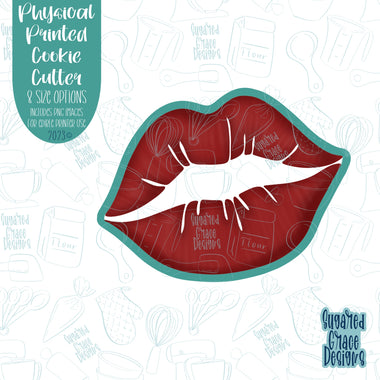 Lips Cookie Cutter With Matching PNG Images for Edible Ink Printers Including Eddie