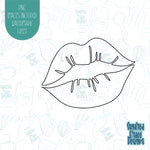 Lips Cookie Cutter With Matching PNG Images for Edible Ink Printers Including Eddie