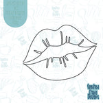 Lips Cookie Cutter with Matching PNG Images for Edible Ink Printers Including Eddie