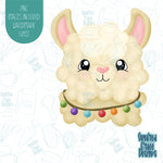 Cinco De Mayo Llama Cookie Cutter with Matching PNG Images for Edible Ink Printers Including Eddie