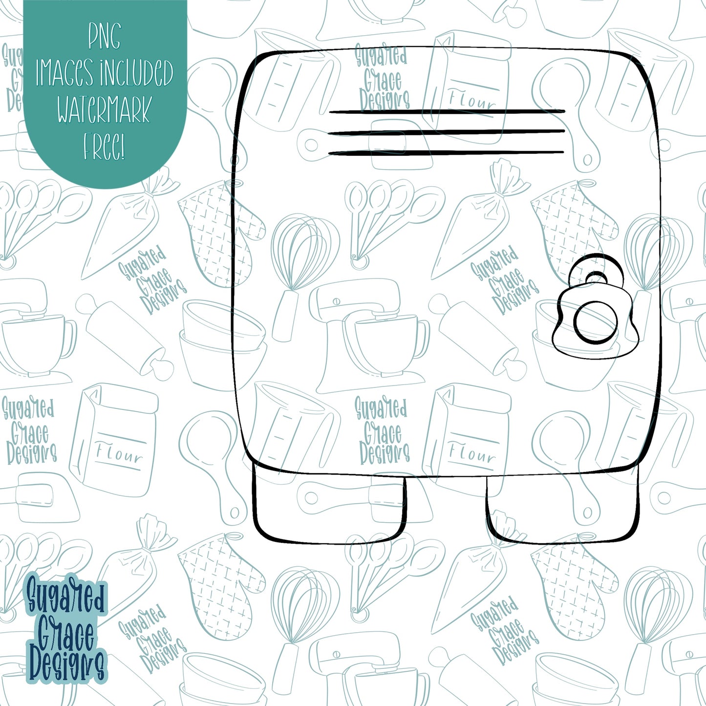 Back to School Locker Cookie Cutter with Matching Printable PNG Images for Edible Ink Printers including Eddie