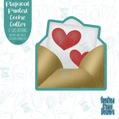 Love letter cookie cutter with png images for edible ink printers including Eddie