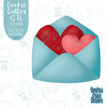 Valentines Day Love Letter Cookie Cutter with Matching PNG Images for Edible Ink Printers Including Eddie