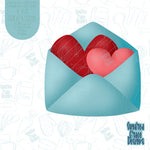 Valentines Day Love Letter Cookie Cutter with Matching PNG Images for Edible Ink Printers Including Eddie