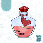 Love Potion Cookie Cutter with Matching PNG Images for Edible Printers Including Eddie