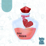 Love Potion Cookie Cutter with Matching PNG Images for Edible Printers Including Eddie