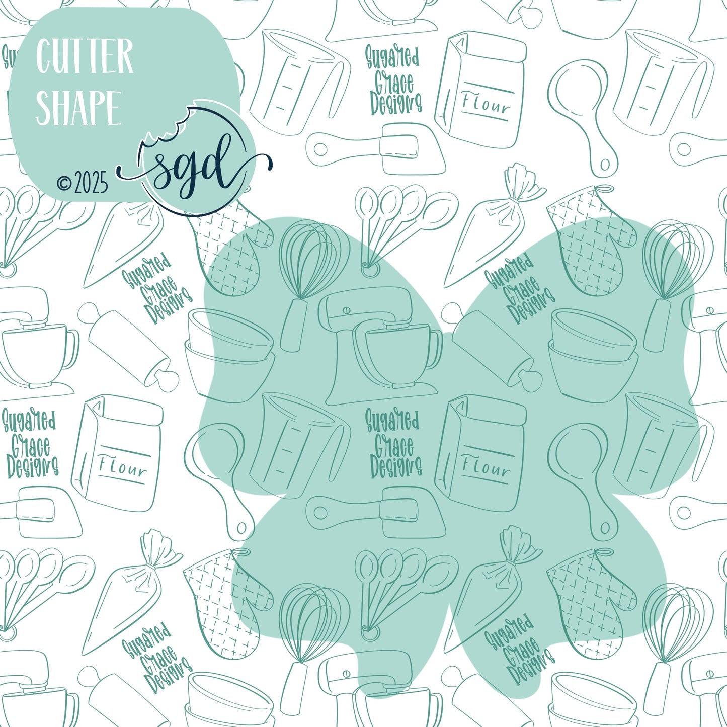 St Patricks Day Bow Cookie Cutter STL File  with PNG Images to Match - For 3D Printing and Edible Ink Printers