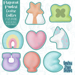 Lucky Marshmallow Cookie Cutter Set with Matching PNG Images for Edible Ink Printers Including Eddie