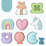 Lucky Charms Marshmallow Cookie Cutter STL Files for 3D Printing with Matching Printable PNG Images for Edible Ink Printers Including Eddie