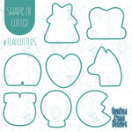 Lucky Marshmallow Cookie Cutter Set with Matching PNG Images for Edible Ink Printers Including Eddie