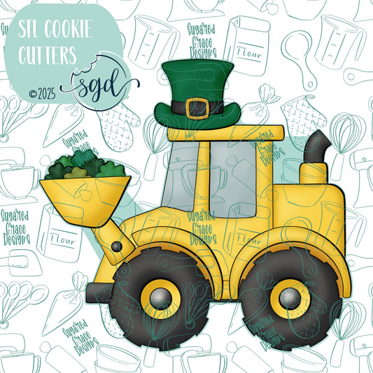 Loads of Luck Loader or Excavator Cookie Cutter STL File  with PNG Images to Match - For 3D Printing and Edible Ink Printers