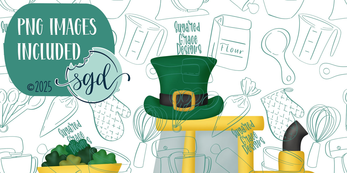 Loads of Luck Loader or Excavator Cookie Cutter for St Patrick's Day w ...