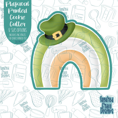 St Patricks Day Rainbow Cookie Cutter with Matching PNG Images for Edible Ink Printers Including Eddie