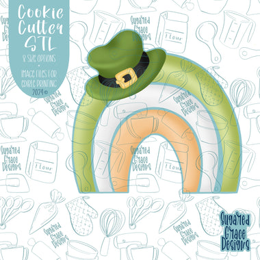 St Patrick's Day Rainbow Cookie Cutter STL Files for 3D Printing With Matching Printable PNG Images for Edible Ink Printers