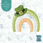 St Patricks Day Rainbow Cookie Cutter with Matching PNG Images for Edible Ink Printers Including Eddie