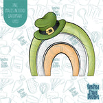 St Patricks Day Rainbow Cookie Cutter with Matching PNG Images for Edible Ink Printers Including Eddie