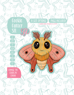 Lunar Moth Cookie Cutter STL and PNG set