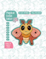 Lunar Moth Cookie Cutter with matching PNG