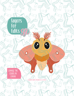 Lunar Moth Cookie Cutter with matching PNG