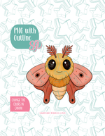 Lunar Moth Cookie Cutter with matching PNG