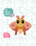 Lunar Moth Cookie Cutter with matching PNG