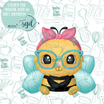 Mama Bee Cookie Cutter STL File with PNG Images to Match - For 3D Printing and Edible Ink Printers