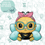 Mama Bee Cookie Cutter STL File with PNG Images to Match - For 3D Printing and Edible Ink Printers