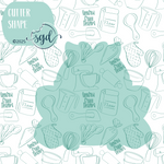 Mama Bee Cookie Cutter STL File with PNG Images to Match - For 3D Printing and Edible Ink Printers