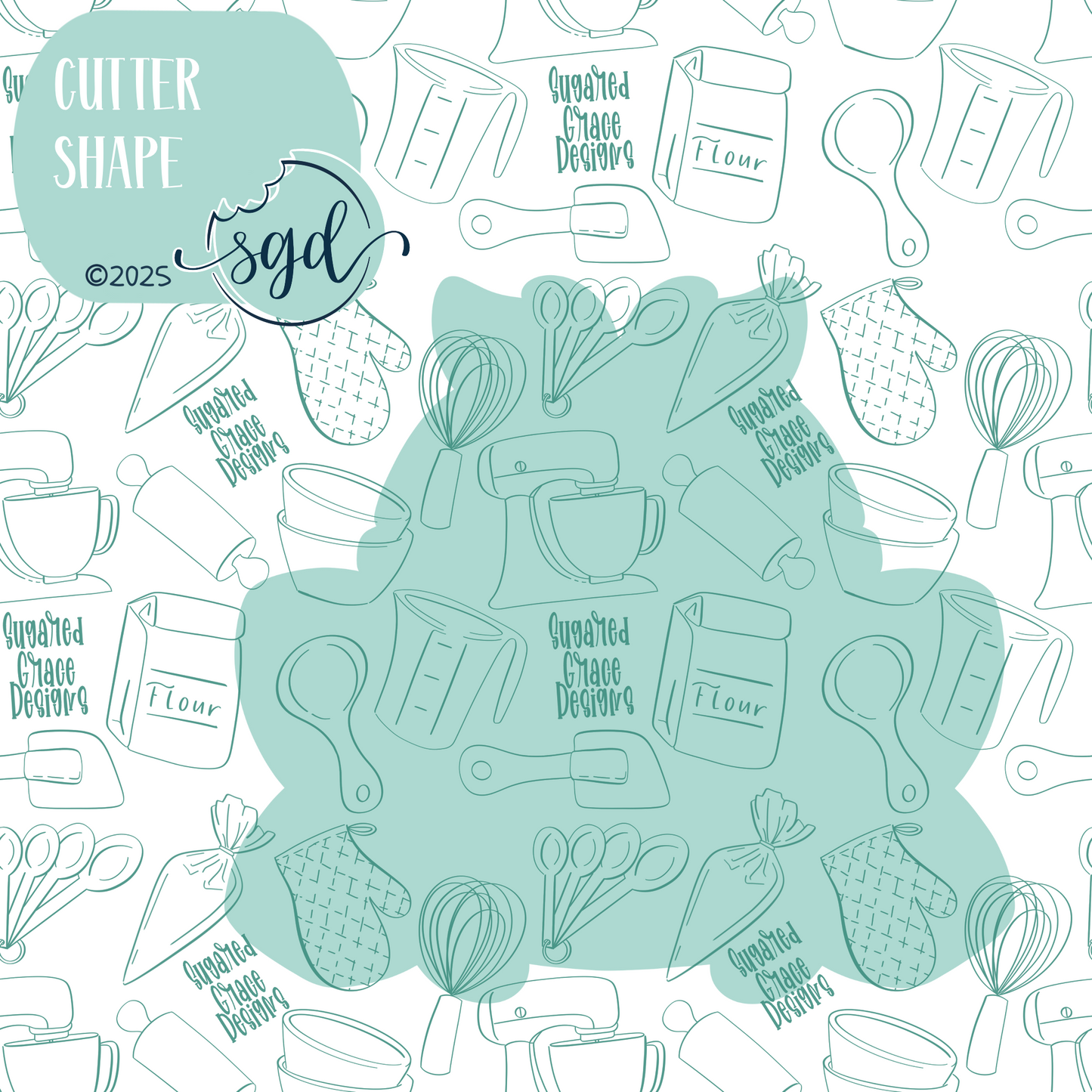 Mama Bee Cookie Cutter STL File with PNG Images to Match - For 3D Printing and Edible Ink Printers