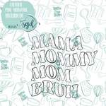 Wavy Mom Bruh Cutter STL File with PNG Images to Match - For 3D Printing and Edible Ink Printers