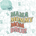 Wavy Mom Bruh Cutter STL File with PNG Images to Match - For 3D Printing and Edible Ink Printers