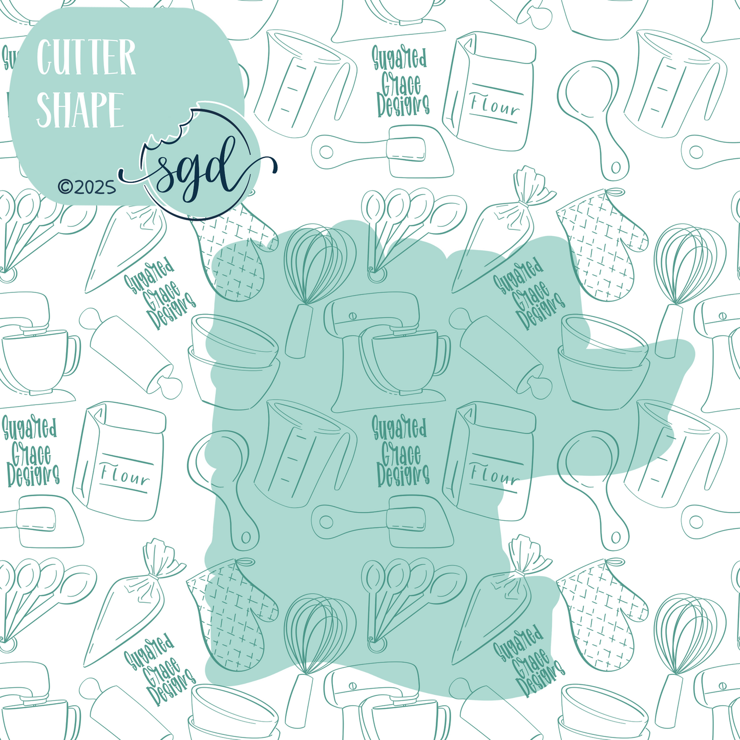 Wavy Mom Bruh Cutter STL File with PNG Images to Match - For 3D Printing and Edible Ink Printers
