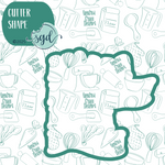 Mom to Bruh Cookie Cutter with PNG Images to Match - Hand Drawn Graphics for Edible Ink Printers