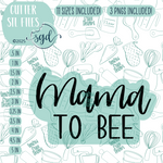 Mama to Bee Word Plaque Cookie Cutter STL File with PNG Images to Match - For 3D Printing and Edible Ink Printers (Copy)