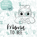 Mama to Bee Cookie Cutter STL File Set of 2 with PNG Images to Match - For 3D Printing and Edible Ink Printers