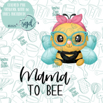 Mama to Bee Cookie Cutter STL File Set of 2 with PNG Images to Match - For 3D Printing and Edible Ink Printers