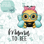 Mama to Bee Cookie Cutter STL File Set of 2 with PNG Images to Match - For 3D Printing and Edible Ink Printers