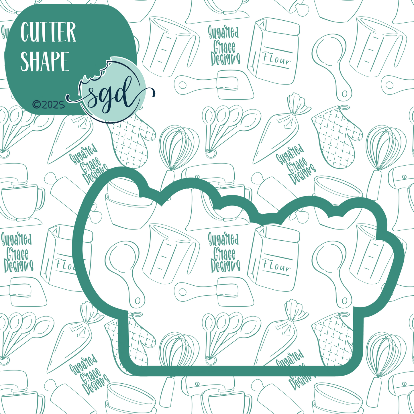 Mama to Bee Word Plaque Cookie Cutter with PNG Images to Match - Hand Drawn Graphics for Edible Ink Printers