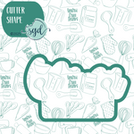 Mama to Bee Word Plaque Cookie Cutter with PNG Images to Match - Hand Drawn Graphics for Edible Ink Printers