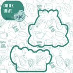 Mama to Bee Cookie Cutter Set of 2 with PNG Images to Match - Hand Drawn Graphics for Edible Ink Printers