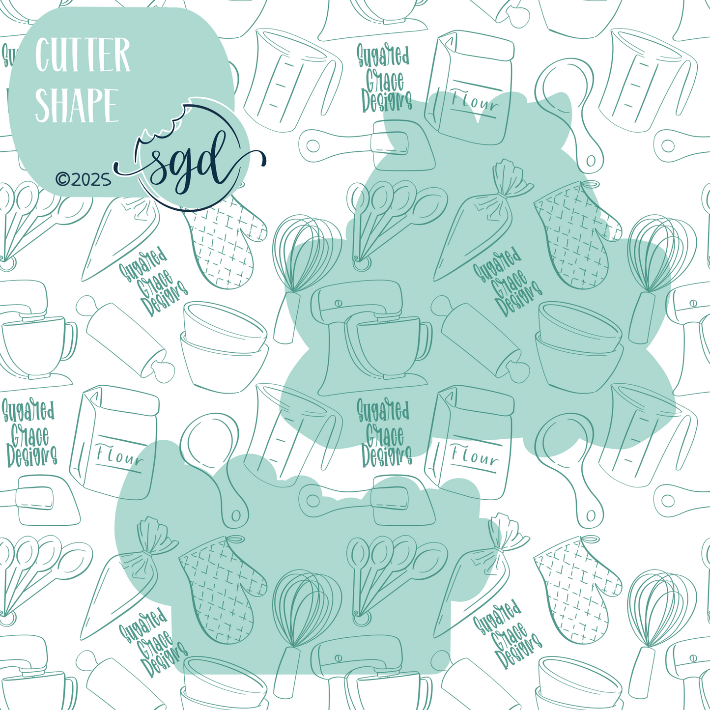Mama to Bee Cookie Cutter STL File Set of 2 with PNG Images to Match - For 3D Printing and Edible Ink Printers
