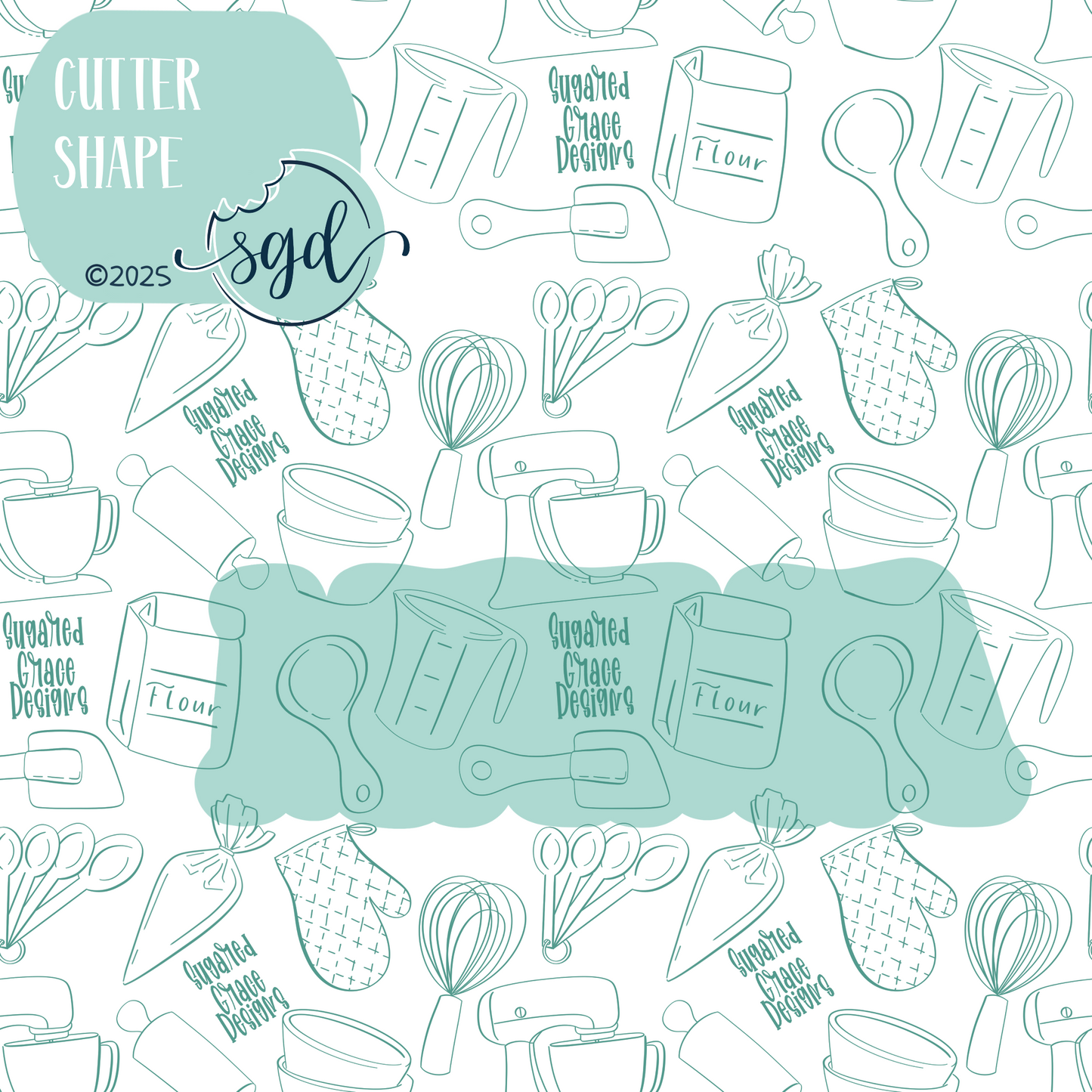 Mama Cookie Cutter STL File with PNG Images to Match - For 3D Printing and Edible Ink Printers